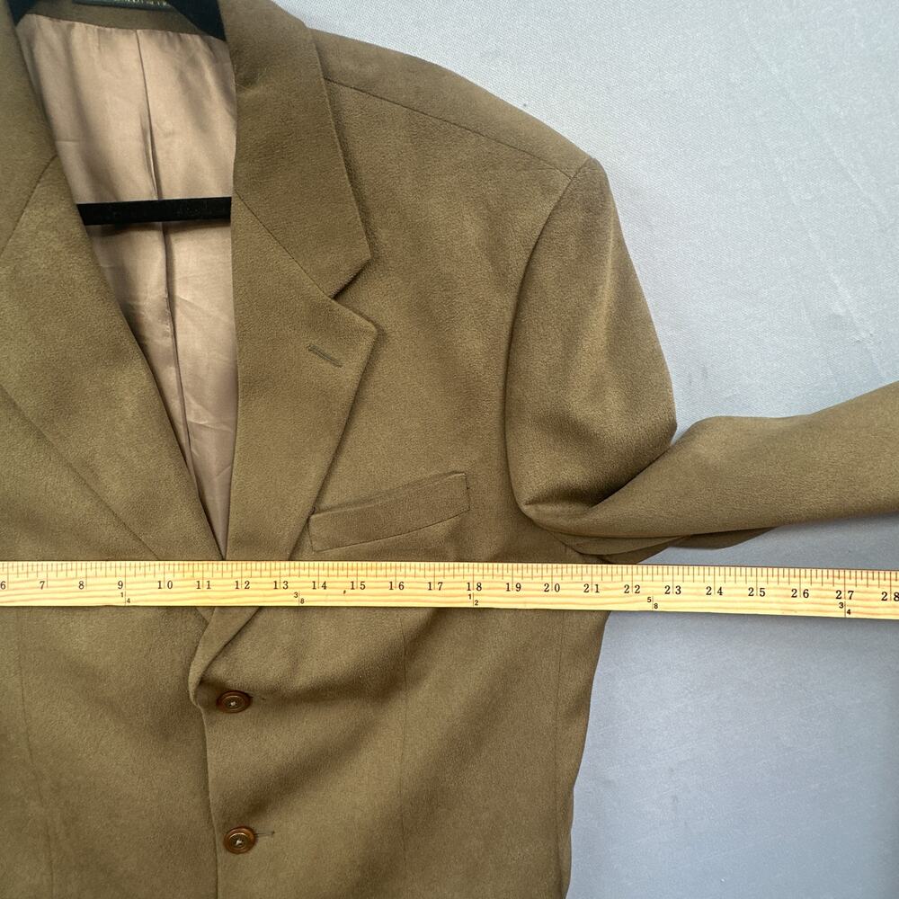Chaps Ralph Lauren Blazer Jacket 40T Sport Coat Microfiber Green Academia Career - Picture 16 of 16